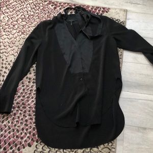Rag & Bone silk Tuxedo top